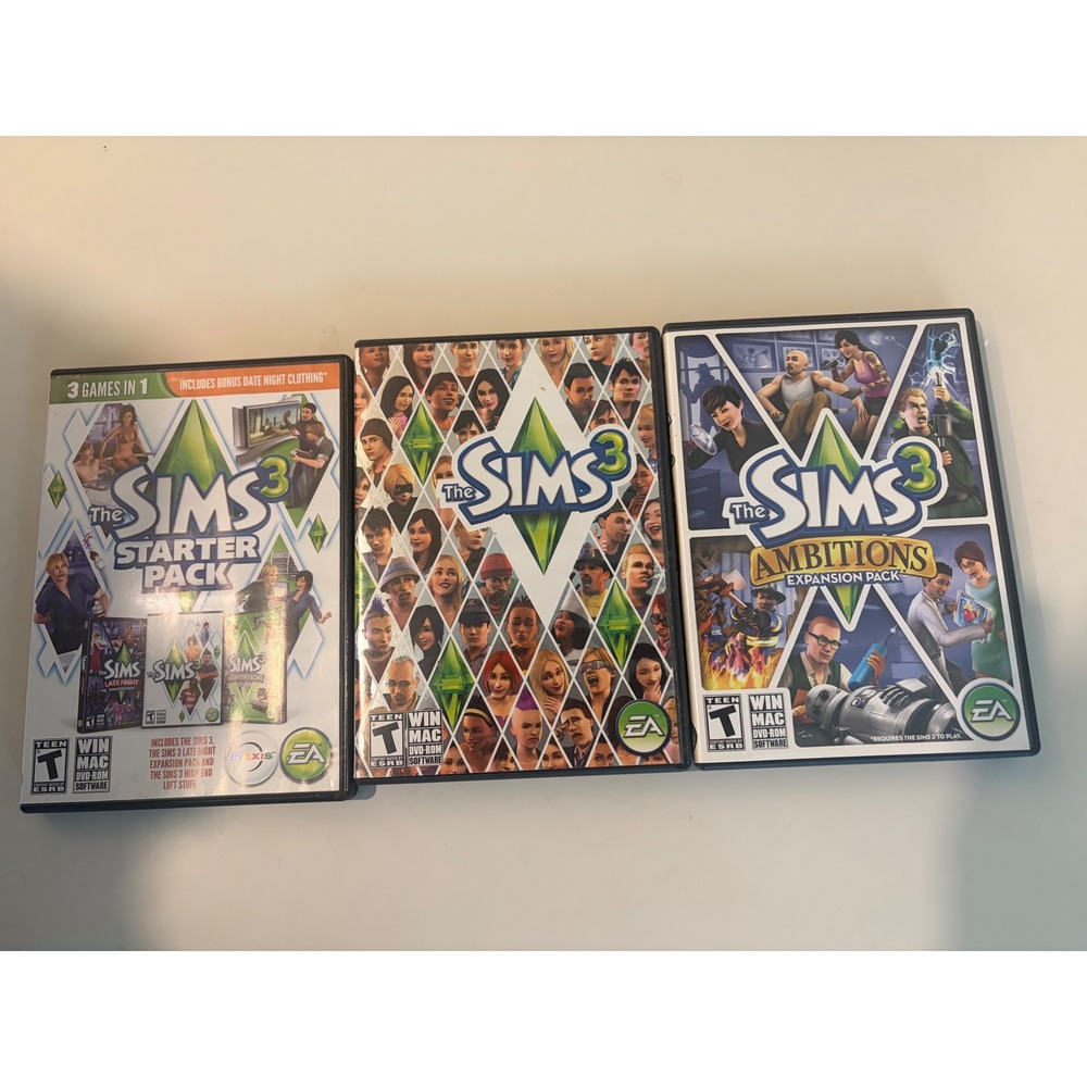 The Sims 3 PC Collection Bundle + Starter Pack + Ambitions Expansion 3 Games
